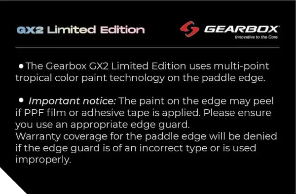 Khuyến cáo sử dụng vợt Gearbox GX2 Power Limited Edition
