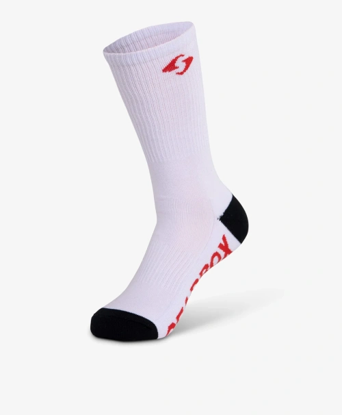 Gearbox Crew Socks - White/Red